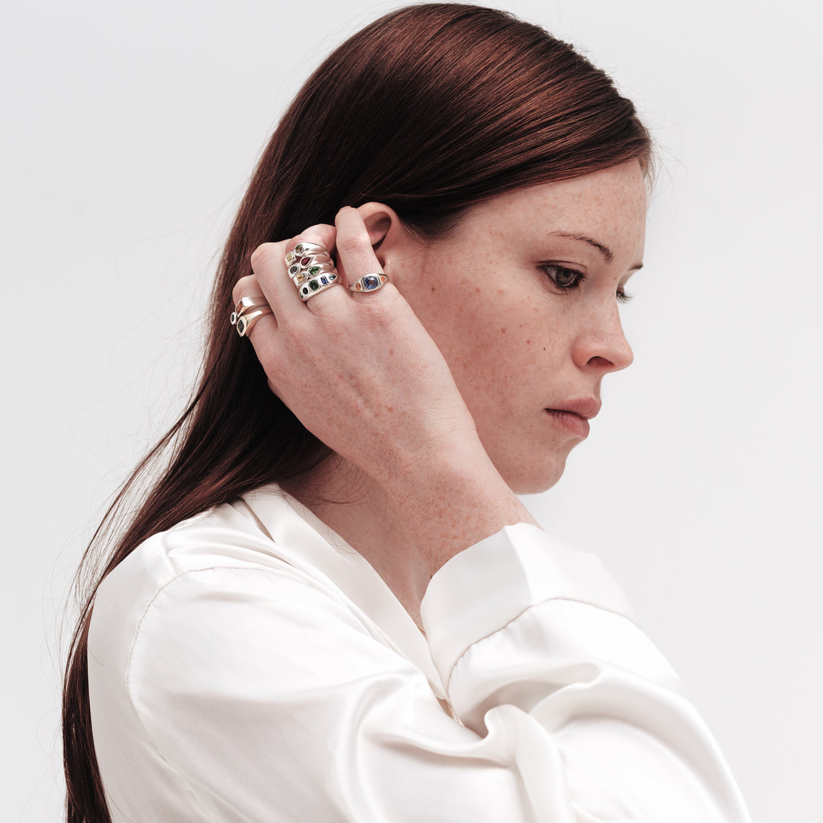 SCARLETT Ring in sterling silver, set with a pear-cut Burmese ruby and oval aquamarine. Handmade in Melbourne by AGOVIA.
