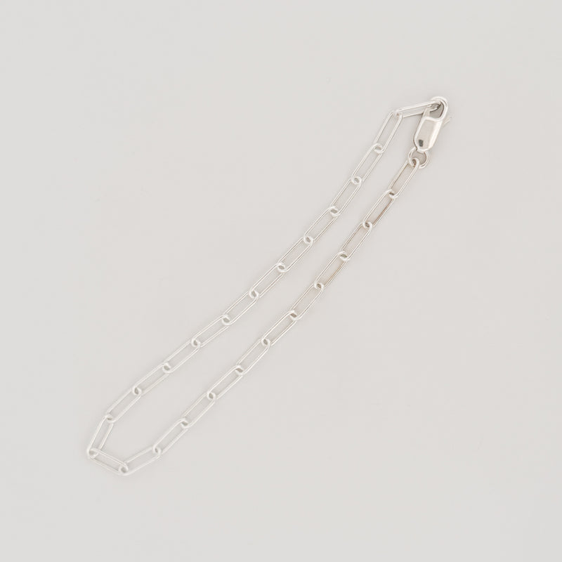 JIGGS Bracelet in sterling silver, a loose paperlink chain. Handmade in Melbourne by AGOVIA.