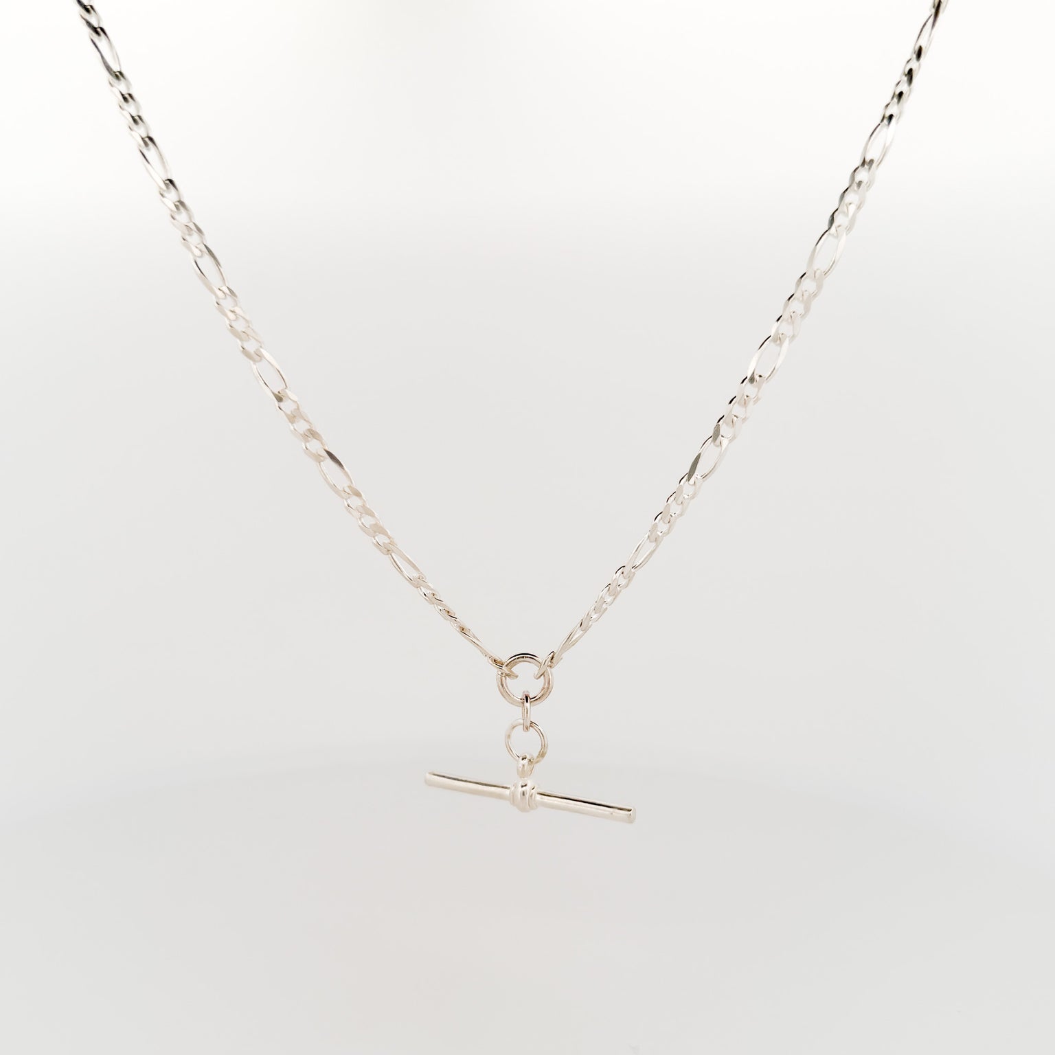 Sterling Silver Fob Figaro Chain