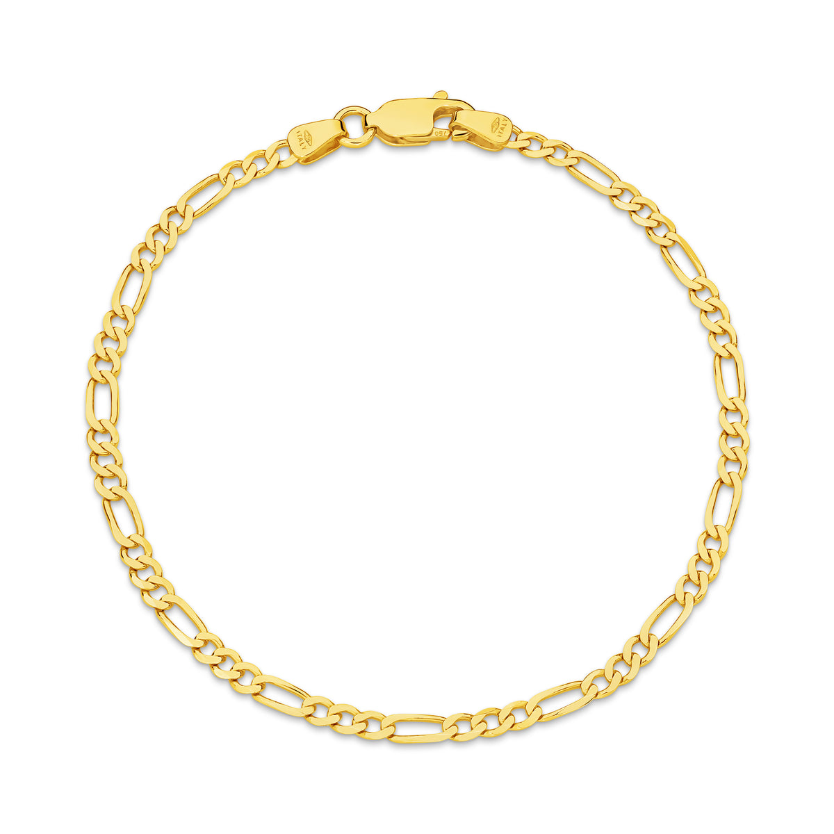 DIDI XL figaro bracelet in solid 9ct yellow gold. Italian-made, finished in Melbourne by AGOVIA.