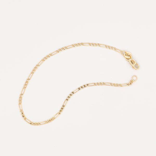 DIDI figaro bracelet in solid 9ct yellow gold. Italian-made, finished in Melbourne by AGOVIA.
