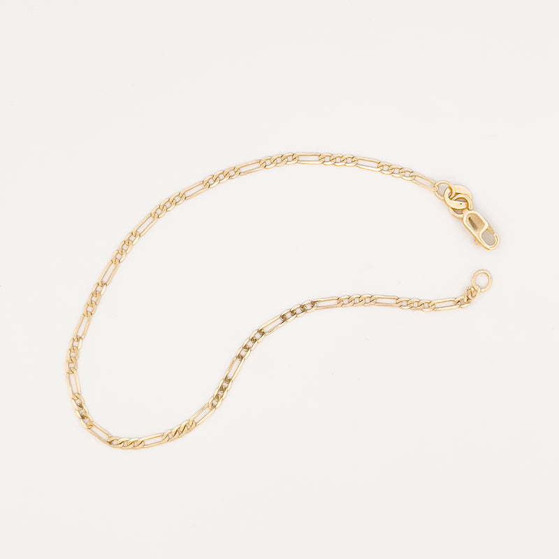 DIDI figaro bracelet in solid 9ct yellow gold. Italian-made, finished in Melbourne by AGOVIA.