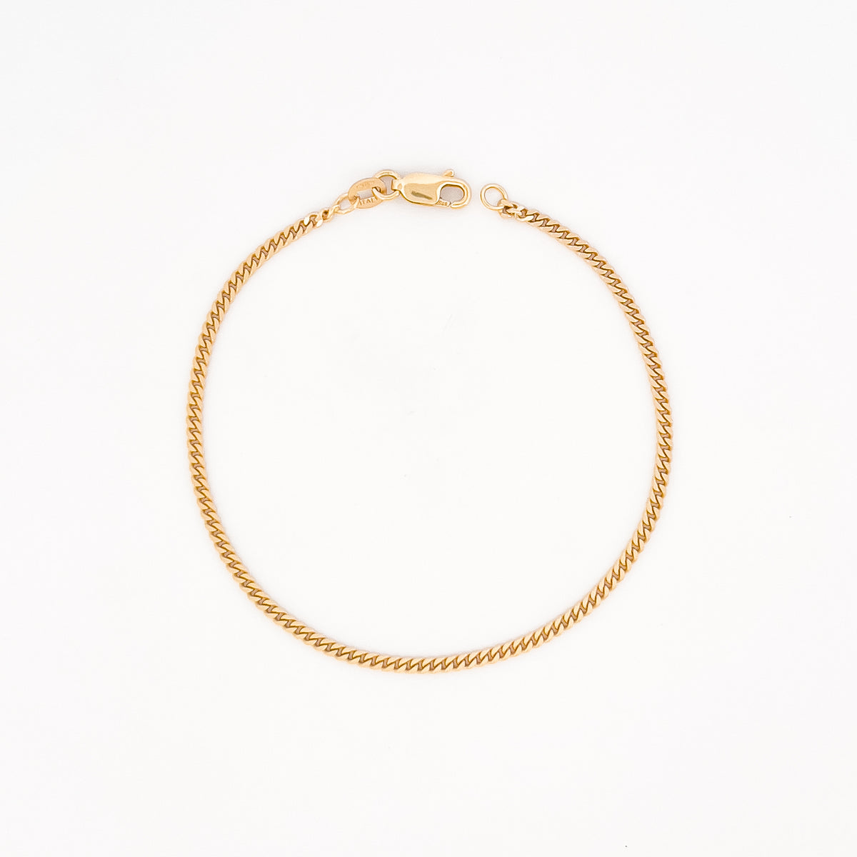 ENA XL curb chain bracelet in solid 9ct yellow gold. Italian-made, finished in Melbourne by AGOVIA.
