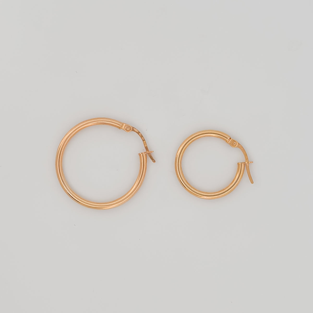 SANTANA Hoops in solid 9ct or 18ct yellow gold, statement hoop earrings. AGOVIA fine jewellery.