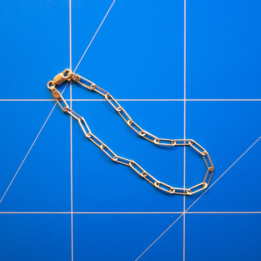 GOLD PAPERLINK WRIST-CHAIN