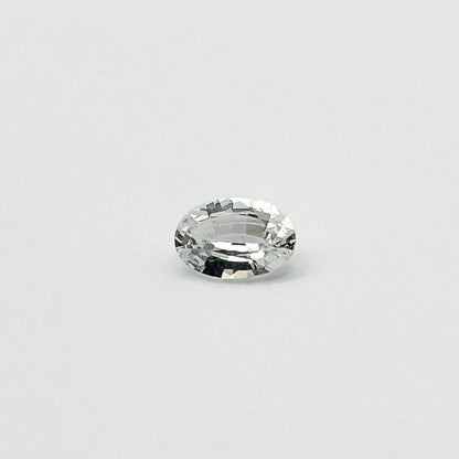 White Sapphire (oval cut, 6x4mm)