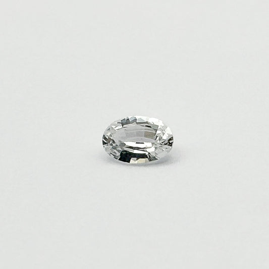 White Sapphire (oval cut, 6x4mm)