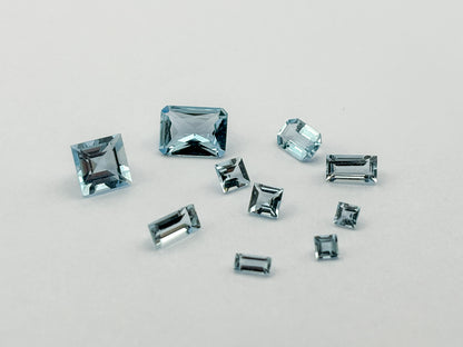 Aquamarine (radiant cut, 8x6mm)