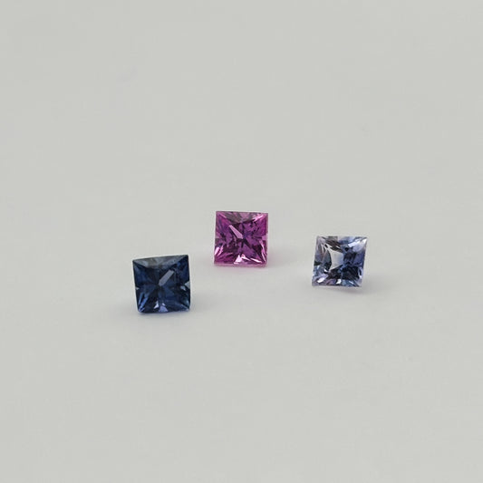 Sapphire (princess cut, 2.5mm)