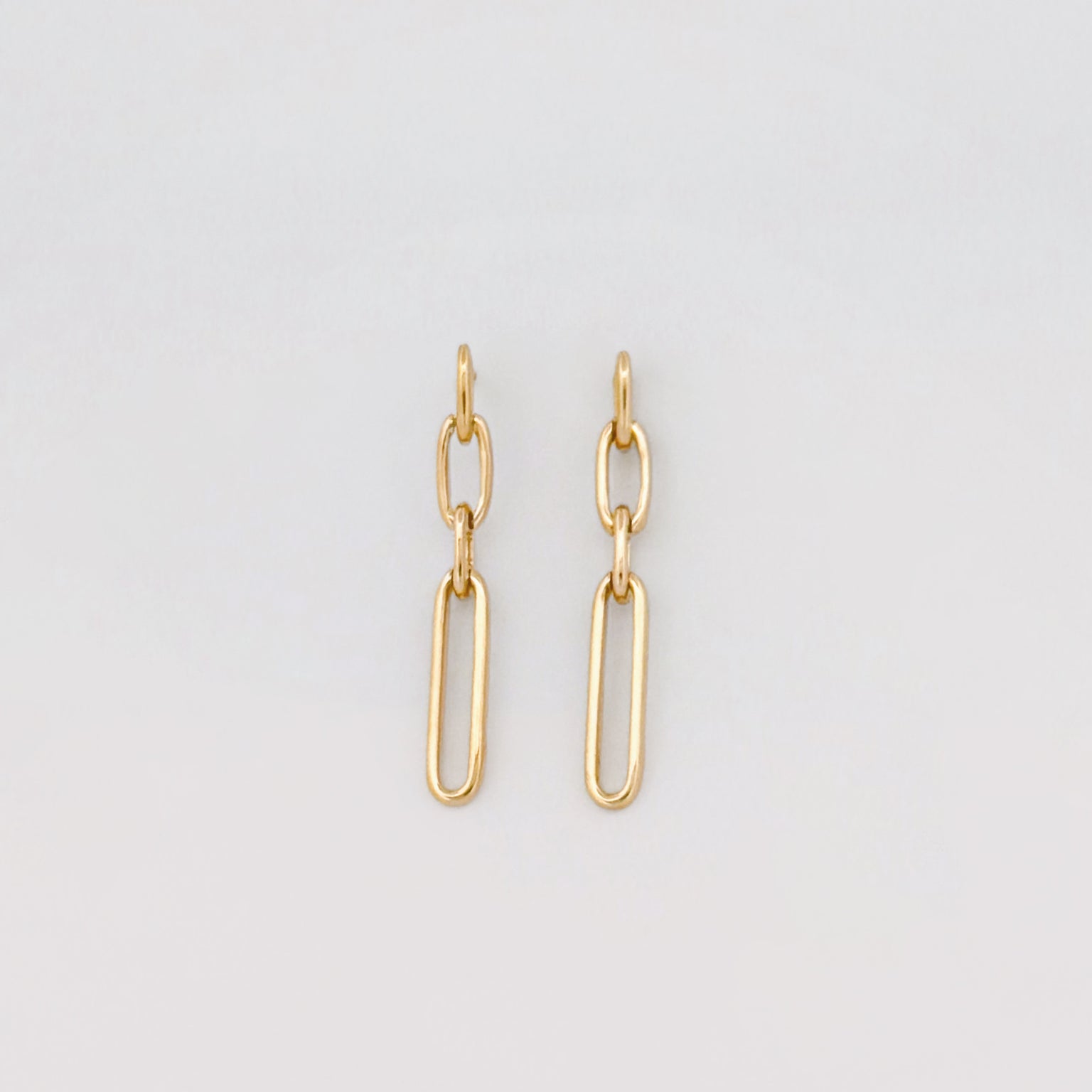 Agovia Gold Paperclip Drop Earrings