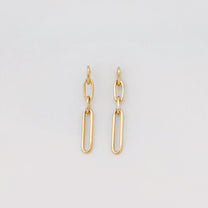 Agovia Gold Paperclip Drop Earrings