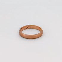 Agovia Pink Gold Wedding Band Engraved