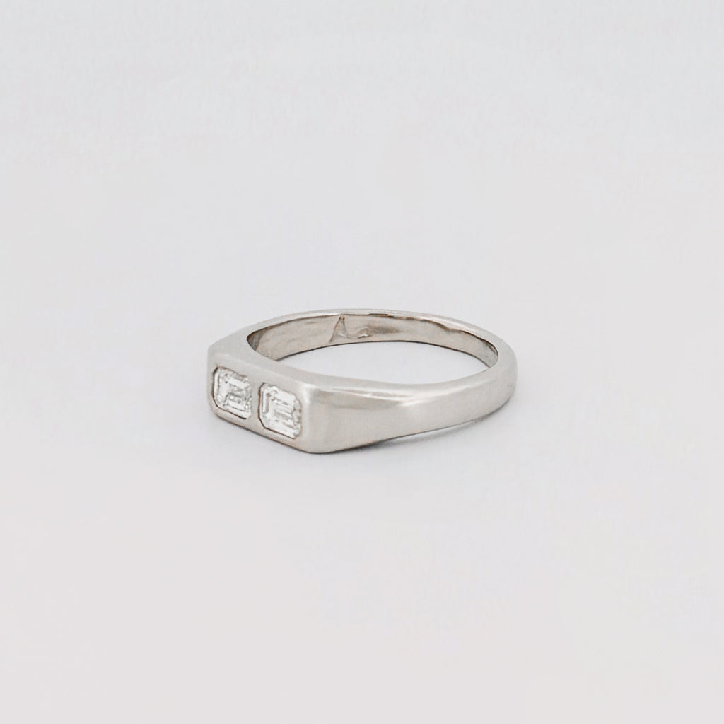 Agovia Platinum Diamond AYXA Ring Front