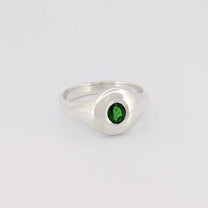 Agovia Silver Tsavorite ORI Ring Front