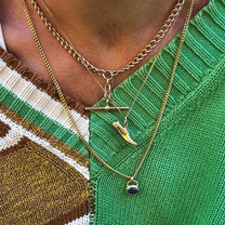 SPRINTT Pendant, a running shoe cast in Argentium silver or 18ct gold on a fine curb chain. Handmade in Melbourne by AGOVIA.